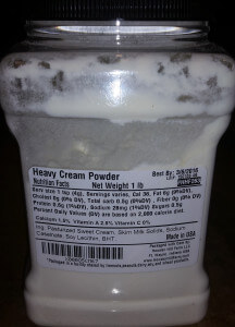 Powdered Cream Rear Label