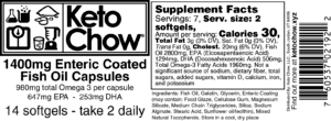 keto chow coated fish oil capsules