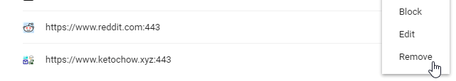 https://www.reddit.com:443 or https://www.ketochow.xyz:443 click remove