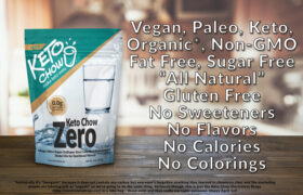 Keto Chow Zero. Vegan, Paleo, Keto, Organic*, Non-GMO, Fat Free, Sugar free "All Natural" Gluten free, no sweeteners, no flavors, no calories, no colorings. *technically it's "inorganic" because it does not contain any carbon, but everyone's forgotten anything they learned in chemistry class and the marketing people are labeling salt as "organic" so we're going to do the same thing. Seriously though, this is just the Keto Chow Electrolyte drops (electrolytedrops.xyz) in a fake bag- those exist and they really are super awesome. Happy April 1st!