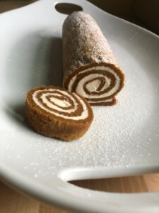 Photo of completed Pumpkin Roll