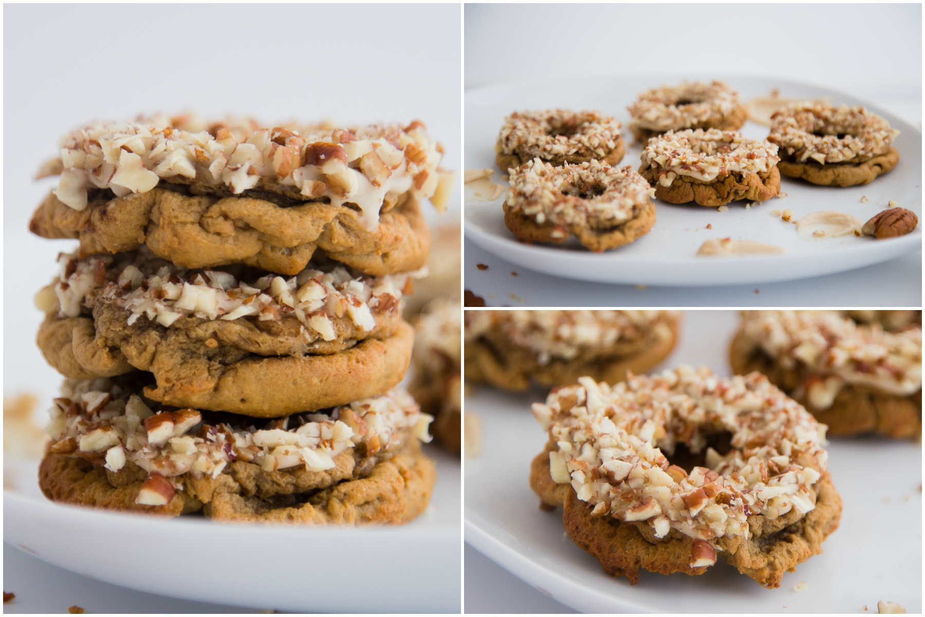 Maple Pecan Donut Collage