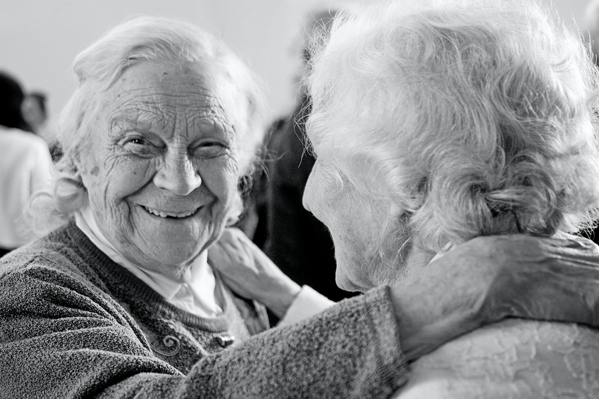 old women smiling