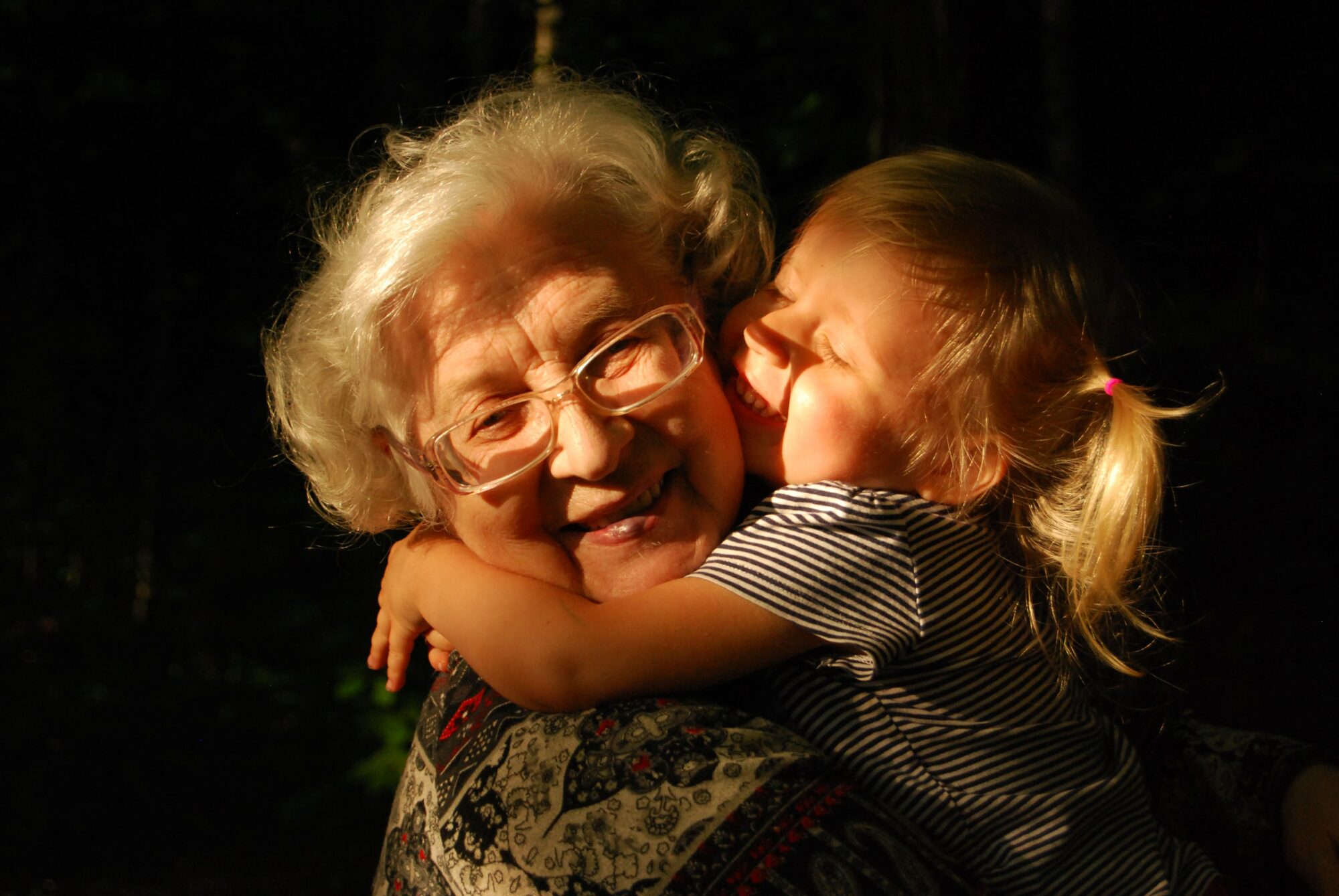 old woman and child