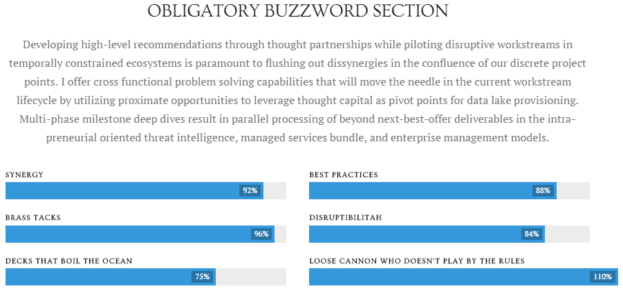 obligatory buzzword section