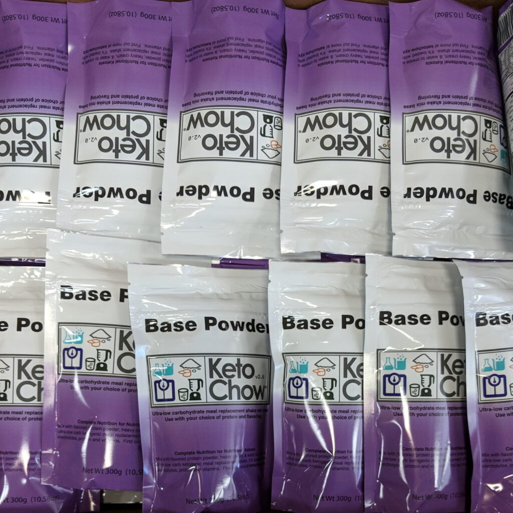 Base Powder, contains vitamins, minerals, fiber, and more. Unflavored, unsweetened, with no protein. Find out more at ketochow.xyz