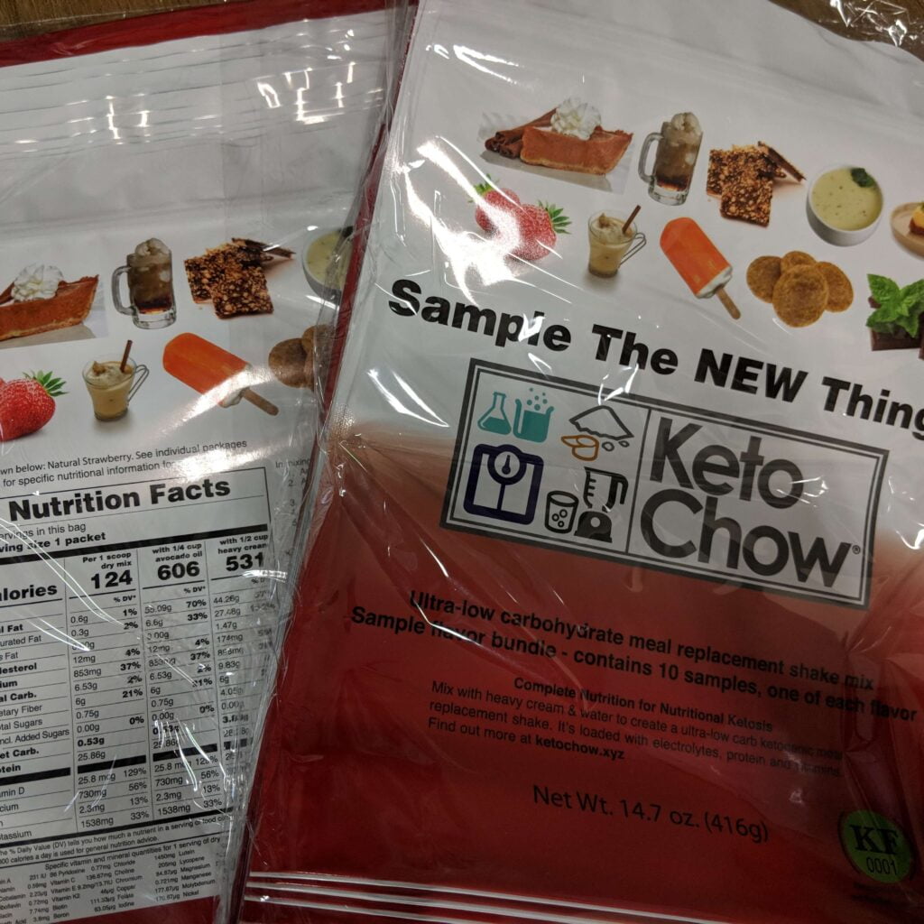 sample the new things. keto chow. Gourmet bundle