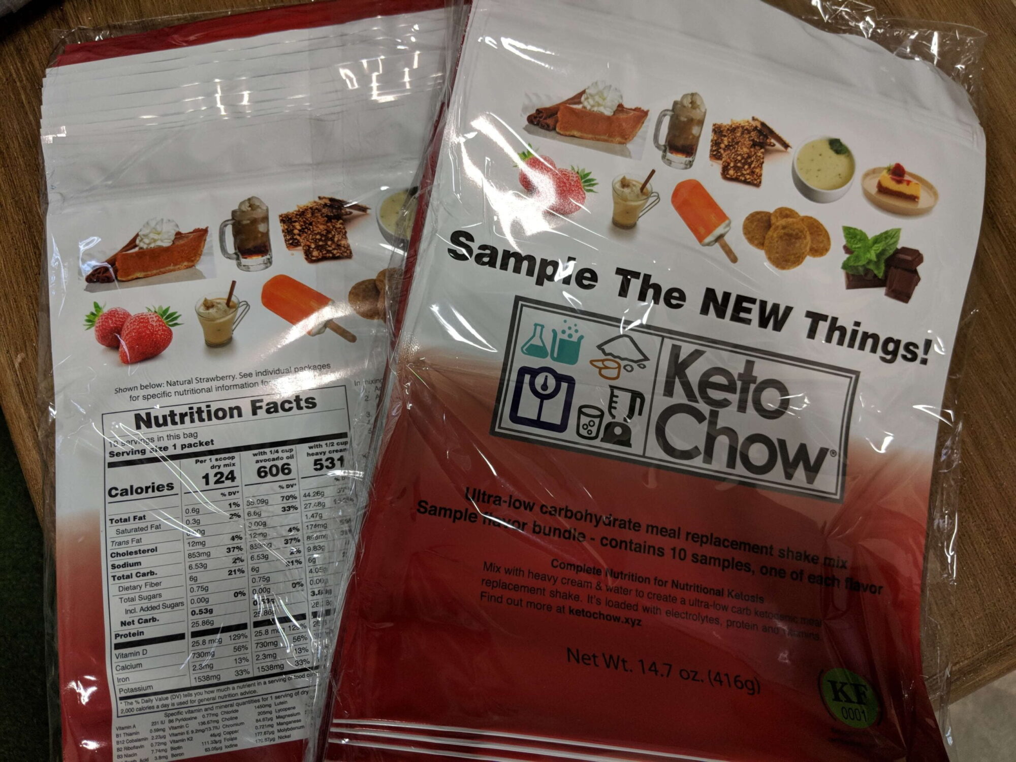 sample the new things. keto chow. Gourmet bundle