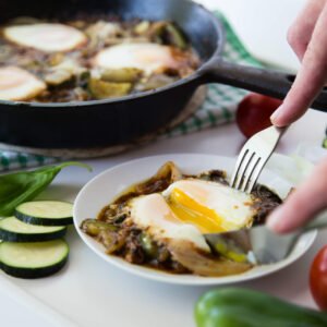 Creamy Tomato Basil Vegetable Egg Bake