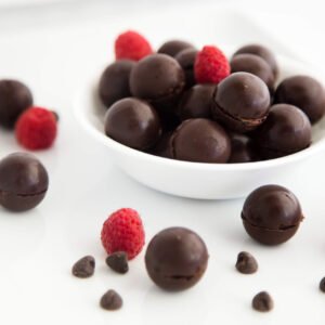 Keto Chow Chocolate Raspberry Truffles