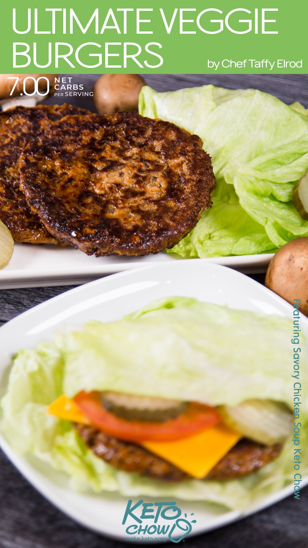 Keto Chow Recipes - Keto Veggie Burgers