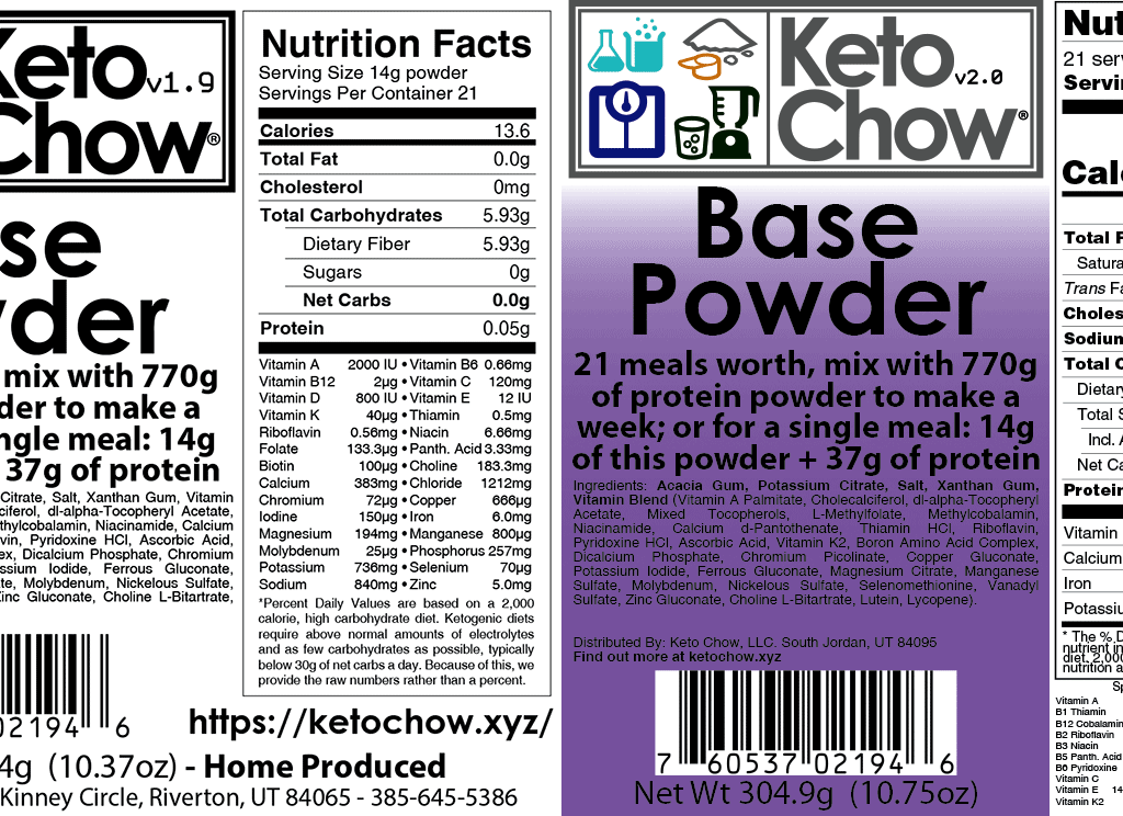 base powder Nutritional facts. visit info.ketochow.xyz/nutrition