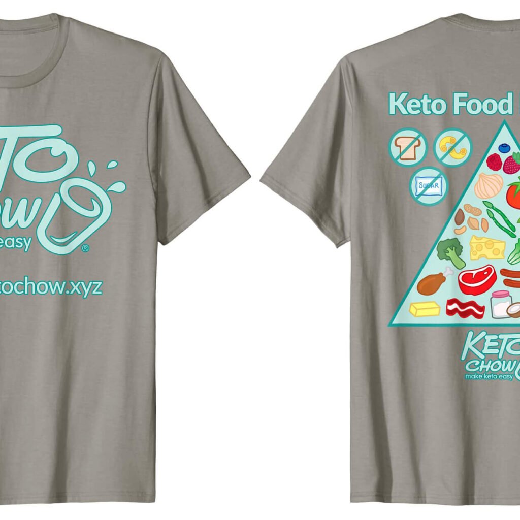 2020 design Keto Chow Shirts front and back images