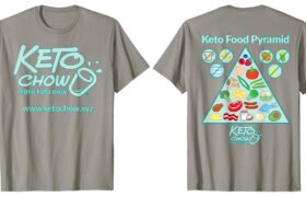 2020 design Keto Chow Shirts front and back images