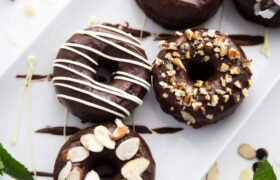 Chocolate Peppermint Cake Donuts