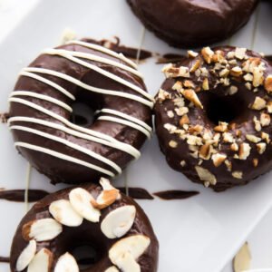 Chocolate Peppermint Cake Donuts