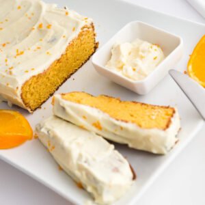 Keto Konduct's glazed orange cream pound cake. made with orange cream Keto Chow. holiday recipe challenge 2019. ketochow.xyz