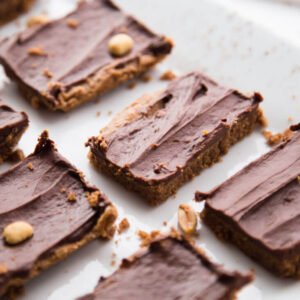 chocolate peanut butter bars made with chocolate peanut butter keto chow. keto chow, make keto easy