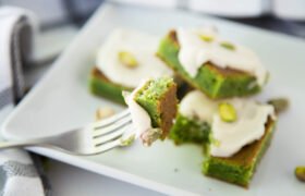 Pistachio Bars with Cream Cheese Frosting