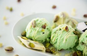 Pistachio White Chocolate Chunk Ice Cream