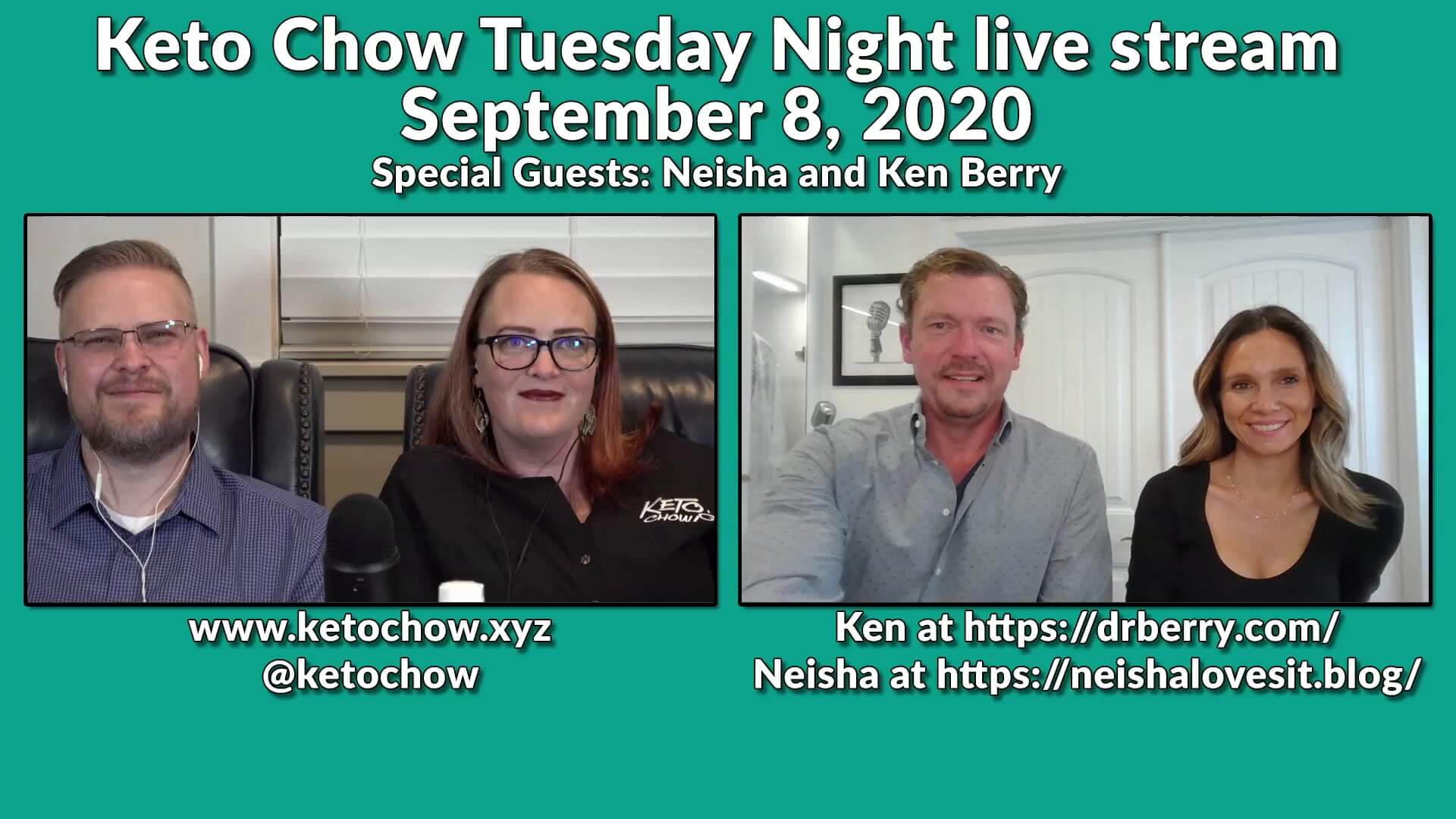September 8 Live Stream ft Neisha and Ken Berry