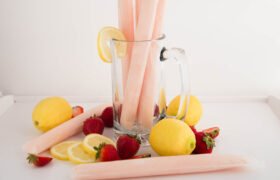 Strawberry Lemonade Yogurt Pops