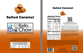 Salted Caramel Keto Chow Nutrition Label