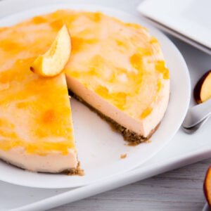 Ginger Peach Cheesecake