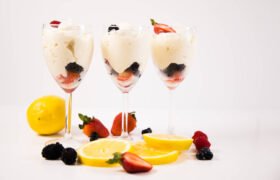 Lemon Chiffon Mousse & Berry Cups