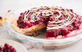 Orange Cream & Cranberry Pie