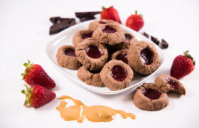 Peanut Butter and Jelly Thumbprint Cookies