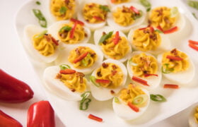 Spicy Taco Deviled Eggs