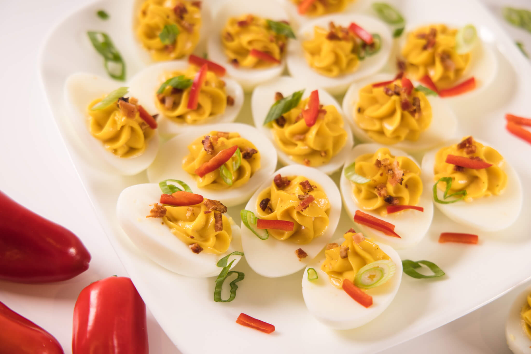 spicy taco devilled eggs- featuring spicy taco soup Keto Chow