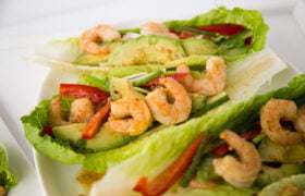 Spicy Taco Shrimp Lettuce Wraps