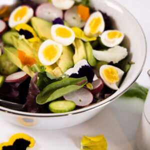 Spring Salad & Creamy Tomato Basil Dressing