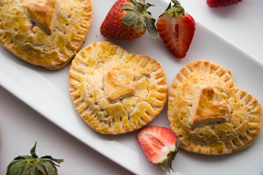 strawberry hand pies made with strawberry keto chow. keto chow, make keto easy