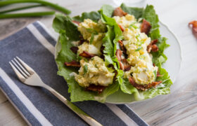 Bacon, Lettuce and Egg Salad Wraps