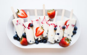 red white and blue ice pops