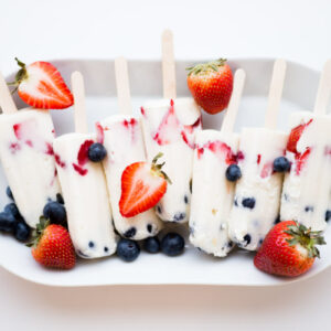 red white and blue ice pops