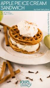 apple pie ice cream sandwich featuring apple pie keto chow