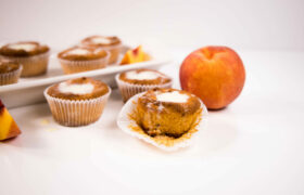 peach almond muffins