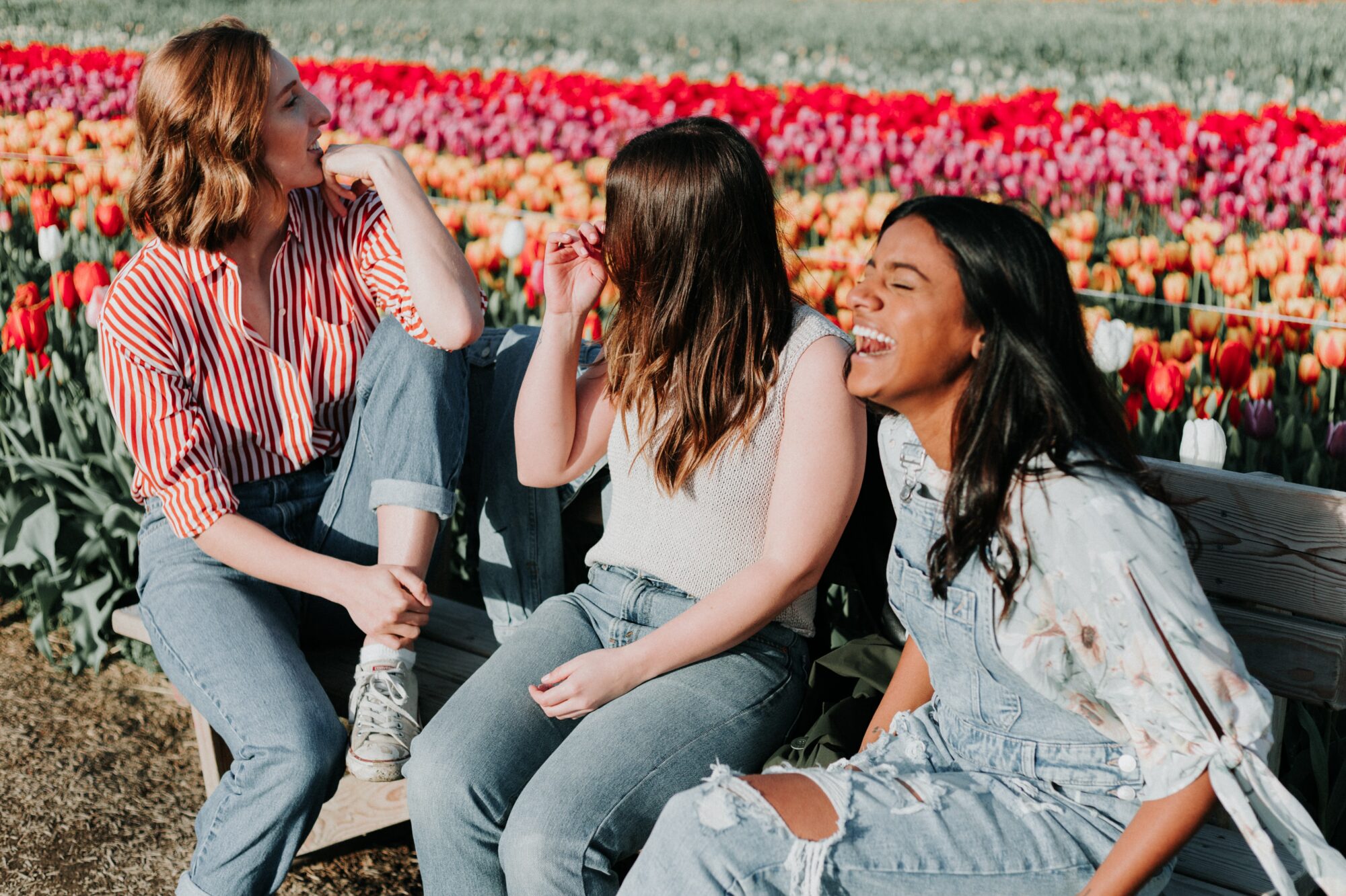 women smiling