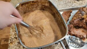 mix in Keto Chow to meat drippings