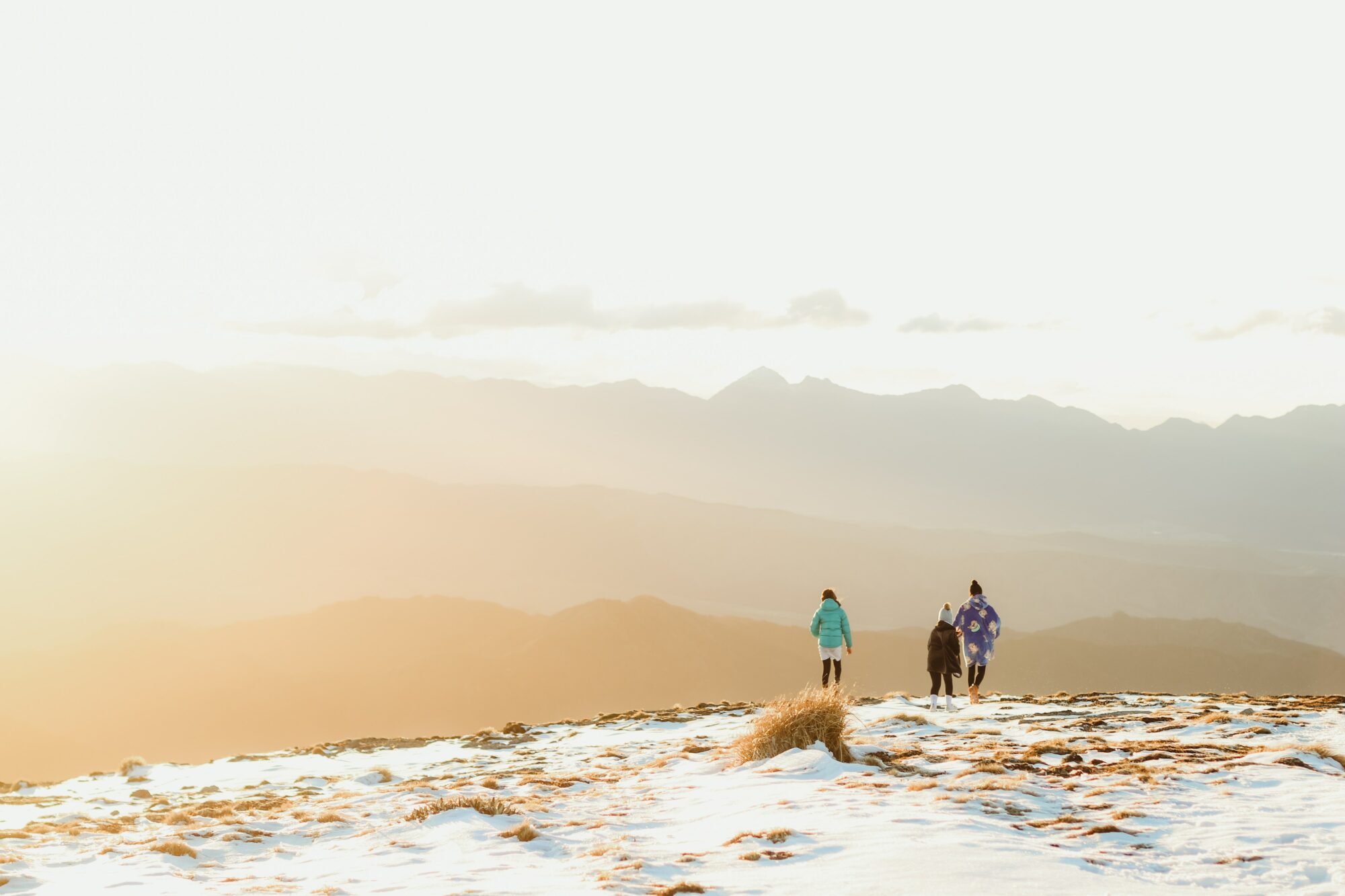 hiking in winter