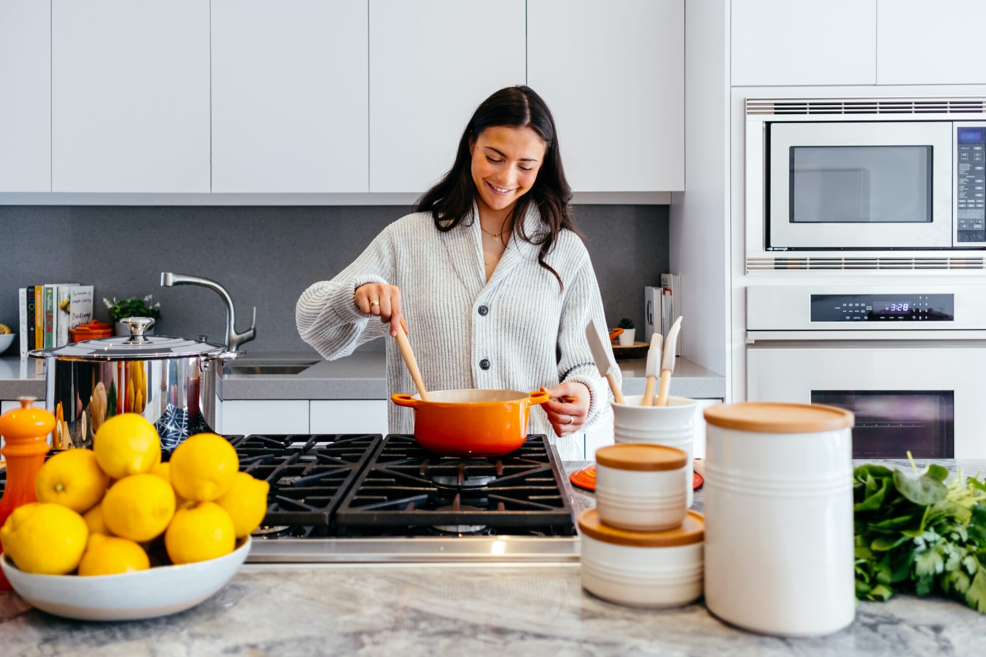 woman cooking