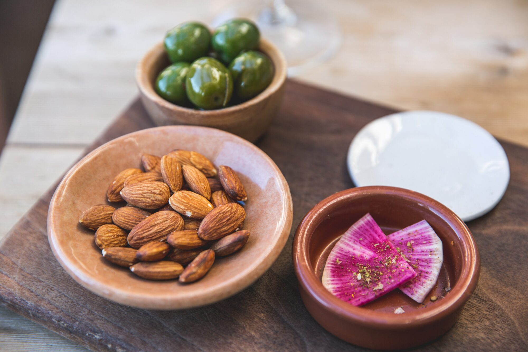 snacks in bowls