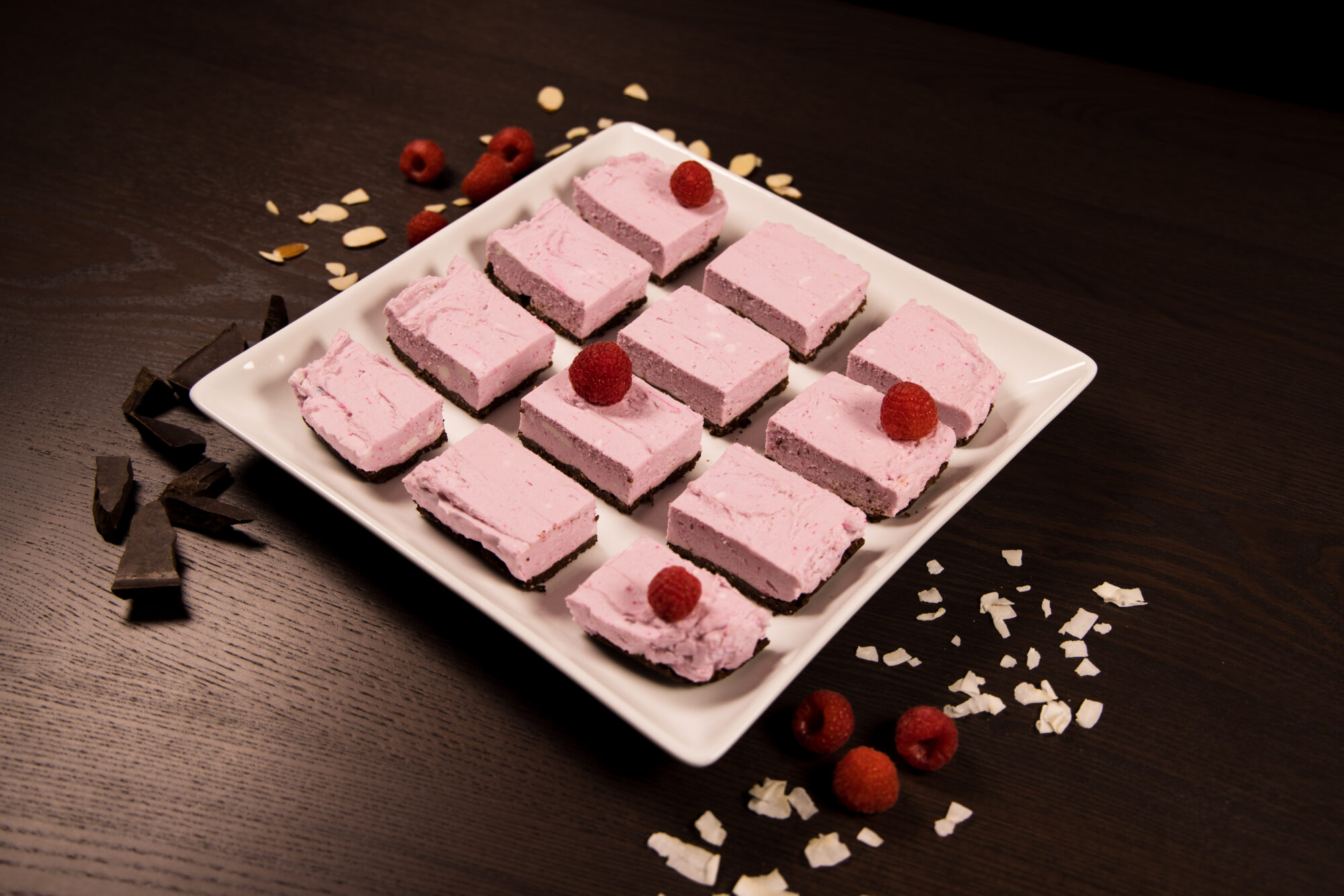 no-bake raspberry cheesecake bars