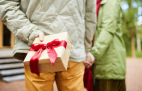 person holding Valentine's Day gift
