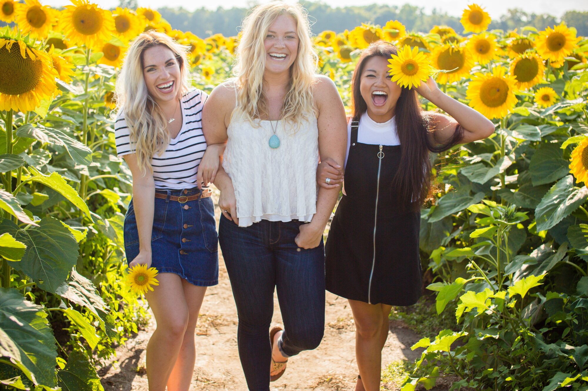 women with flowers