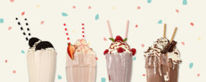shakes with confetti